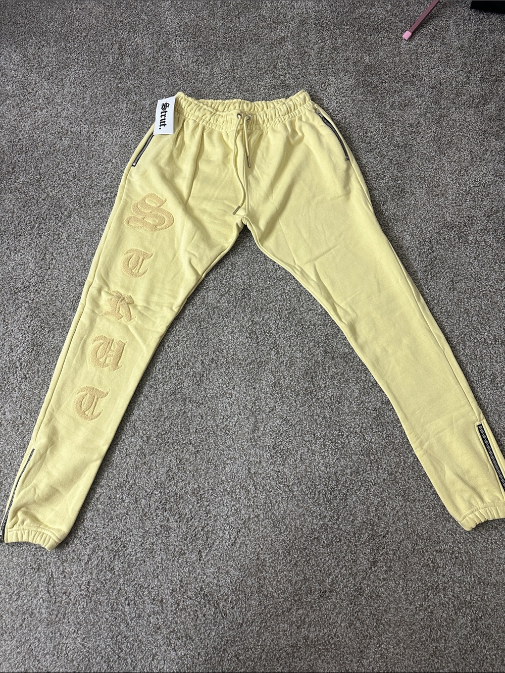 Strut Yellow Logo Joggers